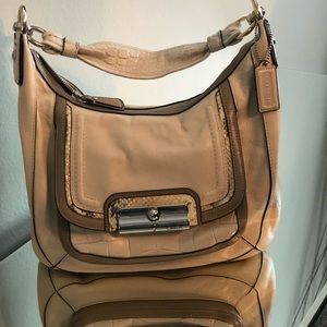 COACH NWO Leather & Snakeskin purse